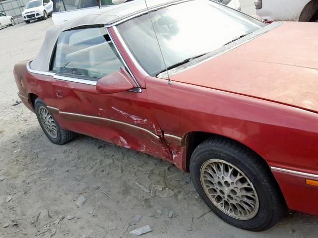 1C3EU4531RF275895 - 1994 CHRYSLER LEBARON BA RED photo 9