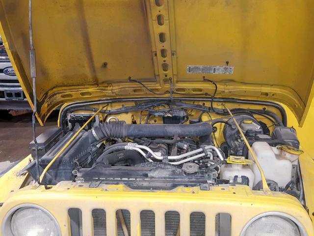 1J4FA49S01P342988 - 2001 JEEP WRANGLER / YELLOW photo 7