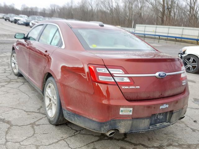 1FAHP2H82EG142066 - 2014 FORD TAURUS SEL BURGUNDY photo 3