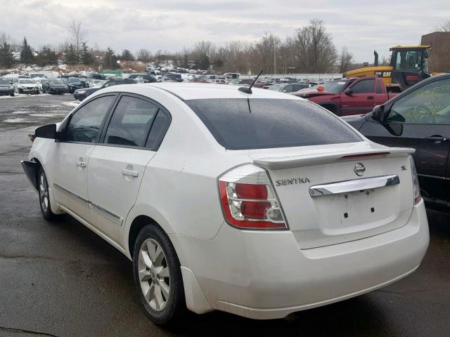 3N1AB6AP0BL678074 - 2011 NISSAN SENTRA 2.0 WHITE photo 3