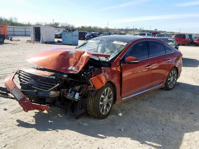 5NPE34AB7FH124718 - 2015 HYUNDAI SONATA SPO ORANGE photo 2