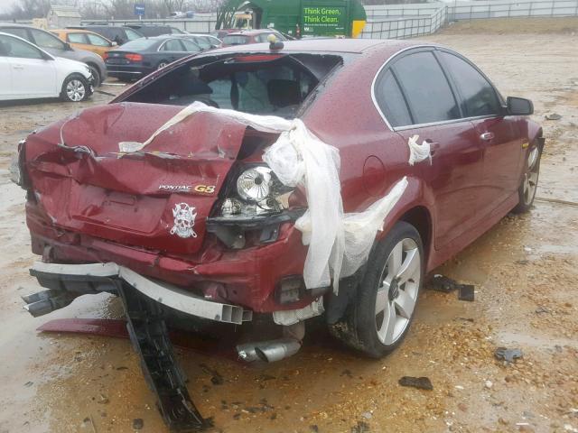 6G2EC57Y89L201394 - 2009 PONTIAC G8 GT MAROON photo 4