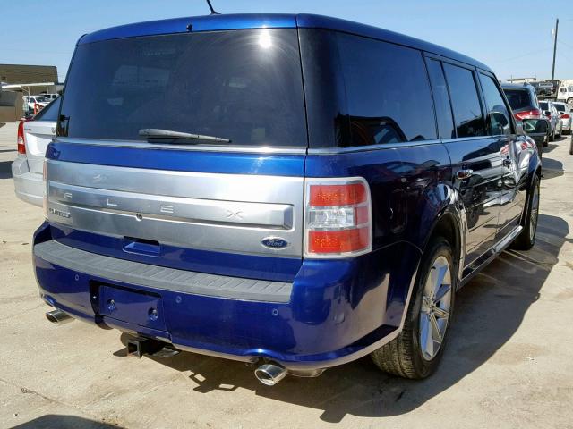 2FMGK5D84DBD07239 - 2013 FORD FLEX LIMIT BLUE photo 4