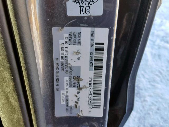 JM1CR293490353513 - 2009 MAZDA 5 GRAY photo 10