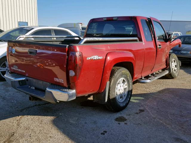 1GTDT196858156902 - 2005 GMC CANYON RED photo 4