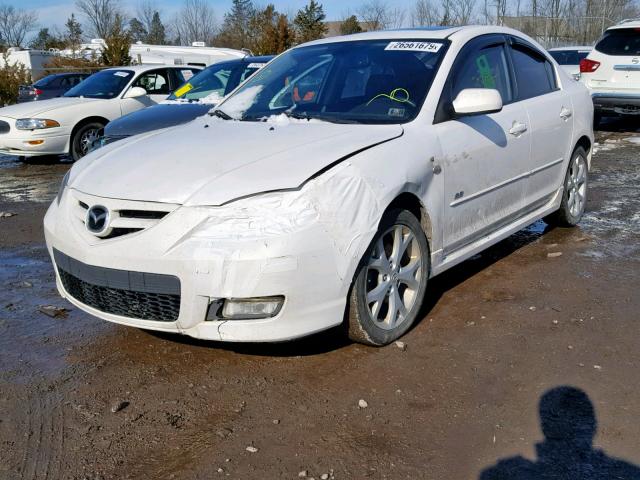 JM1BK324681858227 - 2008 MAZDA 3 S WHITE photo 2