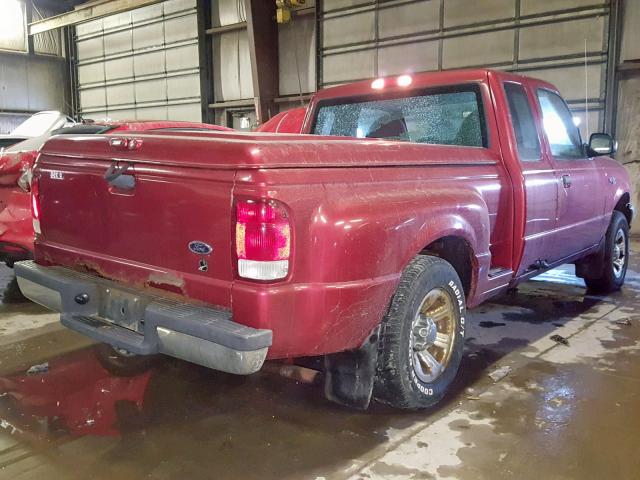 1FTYR14V5YPB68997 - 2000 FORD RANGER SUP BURGUNDY photo 4