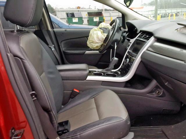 2FMDK3AKXDBC83861 - 2013 FORD EDGE SPORT BURGUNDY photo 5