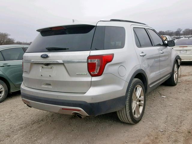 1FM5K7FH2HGB30558 - 2017 FORD EXPLORER L SILVER photo 4