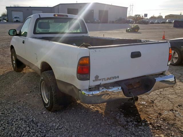 5TBJN32112S242477 - 2002 TOYOTA TUNDRA WHITE photo 3