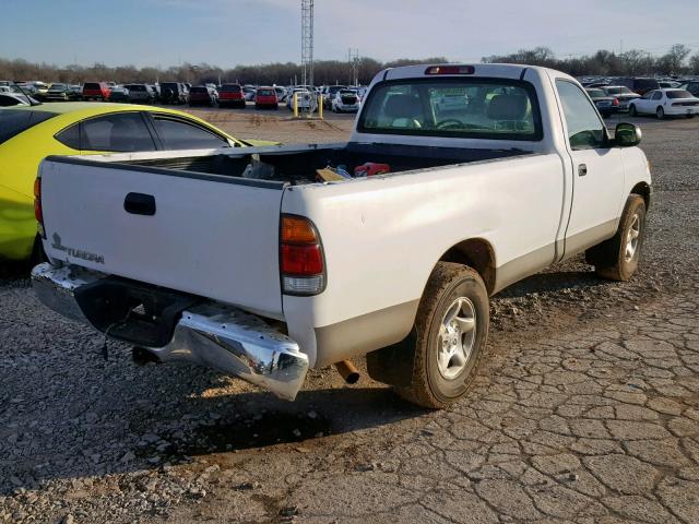 5TBJN32112S242477 - 2002 TOYOTA TUNDRA WHITE photo 4