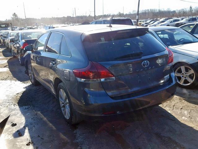 4T3BA3BB1DU045410 - 2013 TOYOTA VENZA LE GRAY photo 3