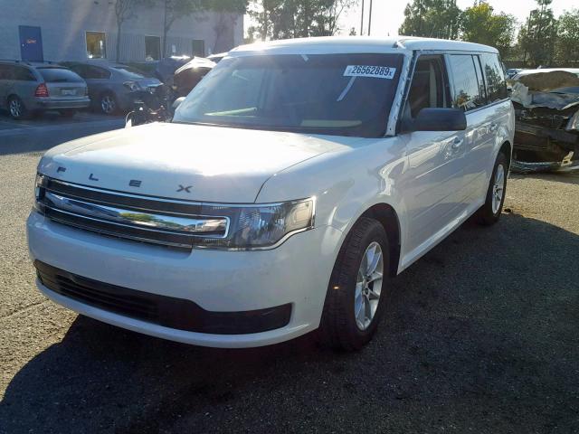 2FMGK5B81DBD31372 - 2013 FORD FLEX SE WHITE photo 2