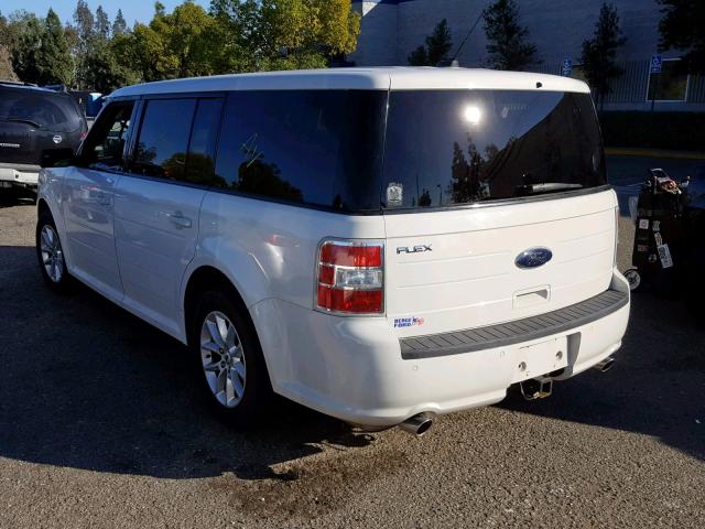 2FMGK5B81DBD31372 - 2013 FORD FLEX SE WHITE photo 3