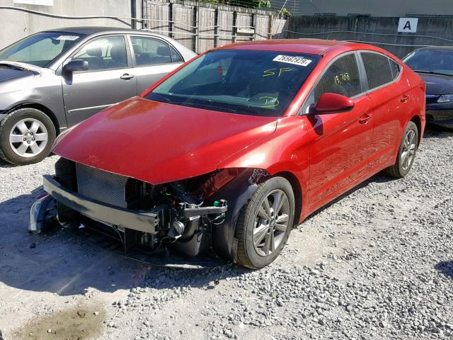 5NPD84LF6HH015957 - 2017 HYUNDAI ELANTRA RED photo 2