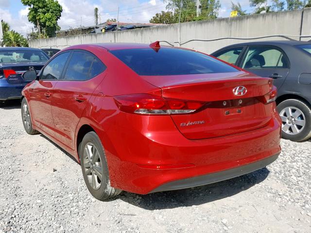 5NPD84LF6HH015957 - 2017 HYUNDAI ELANTRA RED photo 3