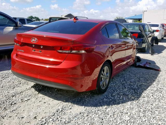 5NPD84LF6HH015957 - 2017 HYUNDAI ELANTRA RED photo 4