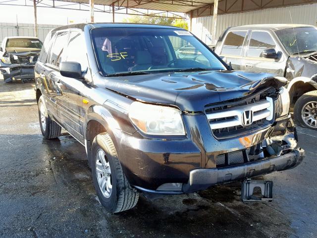 5FNYF28146B032048 - 2006 HONDA PILOT LX BLACK photo 1