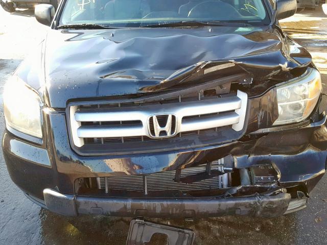 5FNYF28146B032048 - 2006 HONDA PILOT LX BLACK photo 7