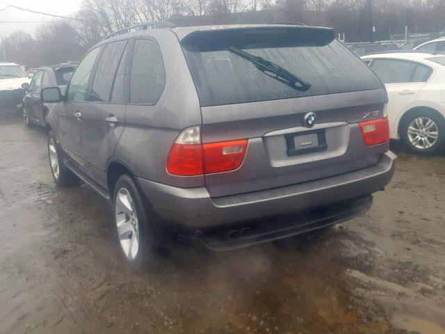 5UXFB53545LV19629 - 2005 BMW X5 4.4I GRAY photo 3