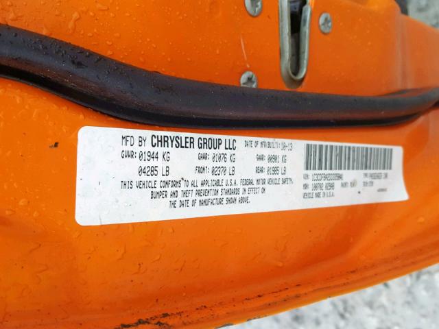 1C3CDFBA2DD335841 - 2013 DODGE DART SXT ORANGE photo 10