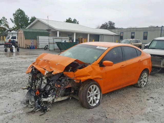 1C3CDFBA2DD335841 - 2013 DODGE DART SXT ORANGE photo 2