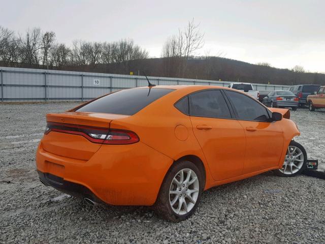 1C3CDFBA2DD335841 - 2013 DODGE DART SXT ORANGE photo 4