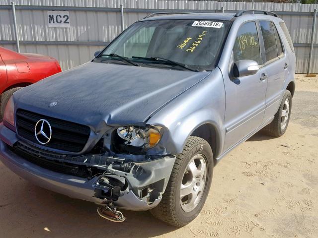 4JGAB57E84A506667 - 2004 MERCEDES-BENZ ML 350 BLUE photo 2