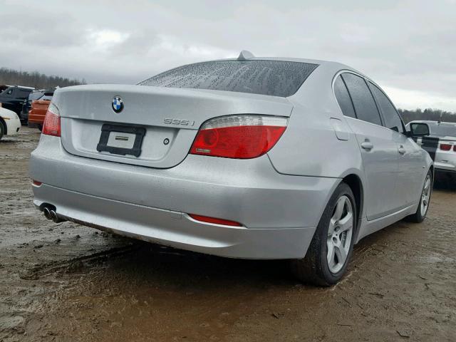 WBANW13538CZ77321 - 2008 BMW 535 I SILVER photo 4