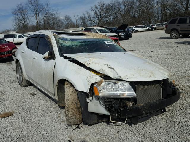 1C3CDZCB1CN312892 - 2012 DODGE AVENGER SX WHITE photo 1