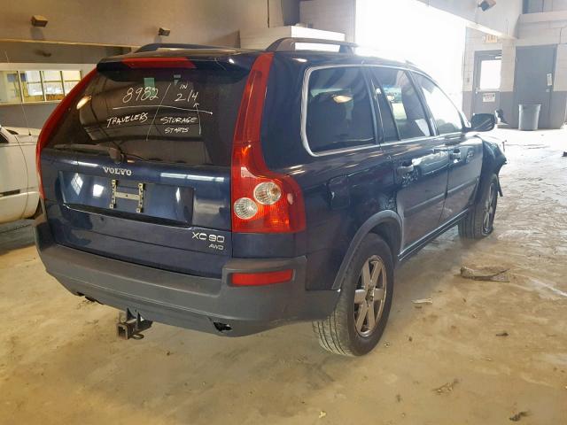 YV1CZ59H141044897 - 2004 VOLVO XC90 BLUE photo 4