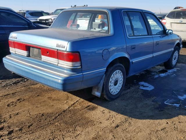 1P3AA46K6SF515909 - 1995 PLYMOUTH ACCLAIM BLUE photo 4