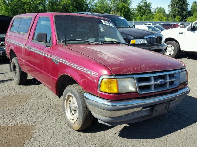 1FTCR10UXPUB71479 - 1993 FORD RANGER MAROON photo 1