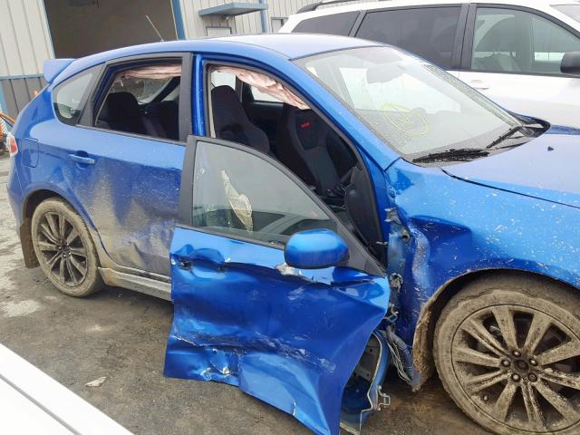 JF1GH76609G809519 - 2009 SUBARU IMPREZA WR BLUE photo 9