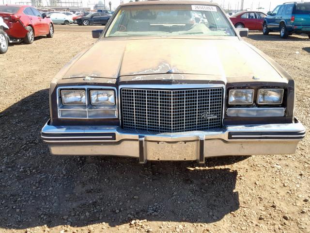 1G4EZ57Y2FE457257 - 1985 BUICK RIVIERA BROWN photo 9