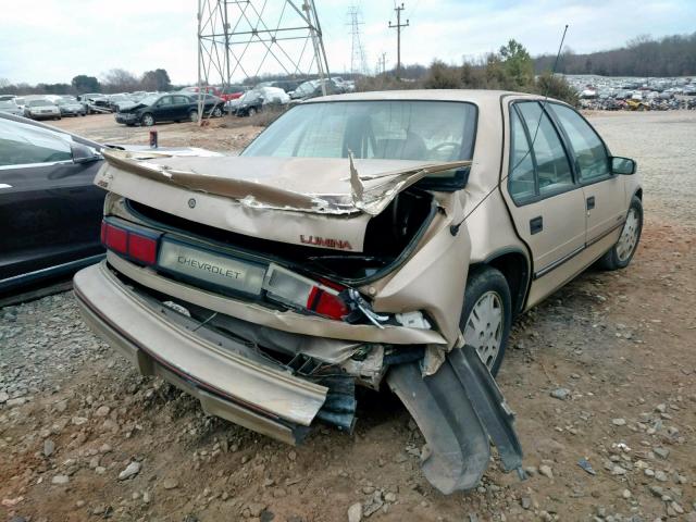 2G1WN54T3N9167178 - 1992 CHEVROLET LUMINA EUR BEIGE photo 4