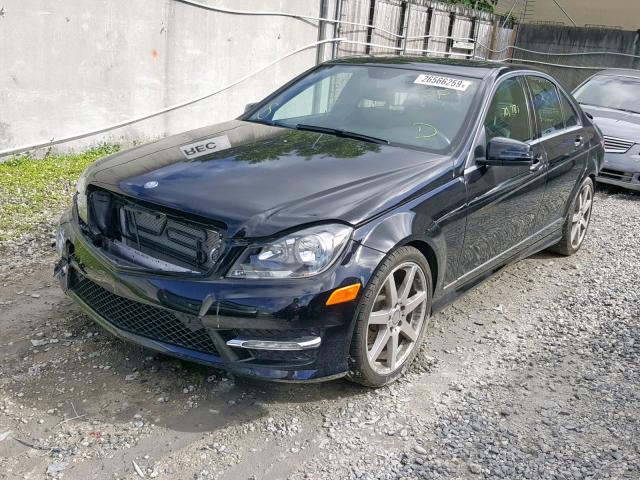 WDDGF4HB4EA957183 - 2014 MERCEDES-BENZ C 250 BLACK photo 2