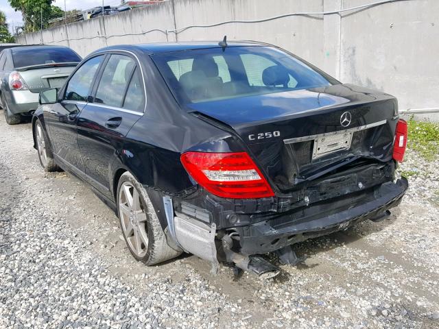 WDDGF4HB4EA957183 - 2014 MERCEDES-BENZ C 250 BLACK photo 3