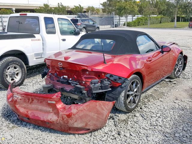 JM1NDAD76G0105613 - 2016 MAZDA MX-5 MIATA RED photo 4