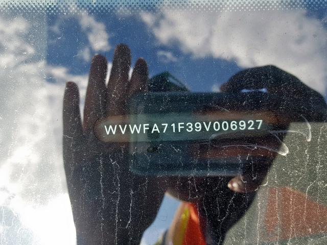 WVWFA71F39V006927 - 2009 VOLKSWAGEN EOS LUX 蓝色 照片 10