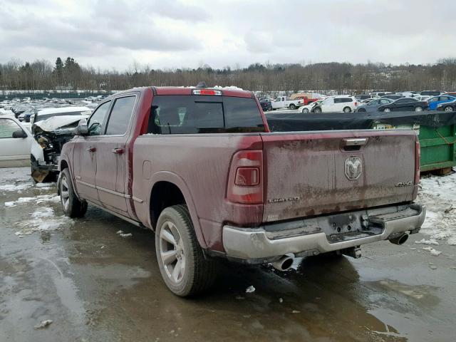 1C6SRFPT2KN528850 - 2019 RAM 1500 LIMIT BURGUNDY photo 3