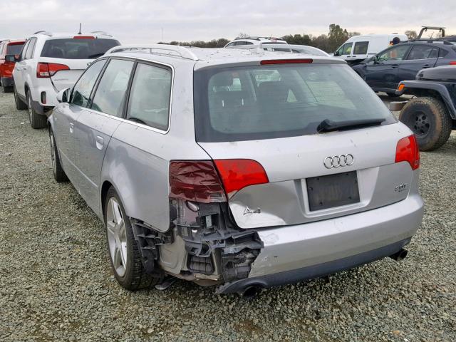 WAUKF78E97A180984 - 2007 AUDI A4 2.0T AV SILVER photo 3