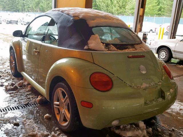 3VWCD31Y04M337288 - 2004 VOLKSWAGEN NEW BEETLE Yaşıl foto 3
