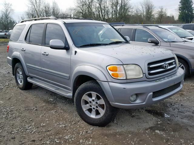 5TDBT48AX2S073087 - 2002 TOYOTA SEQUOIA LI SILVER photo 1