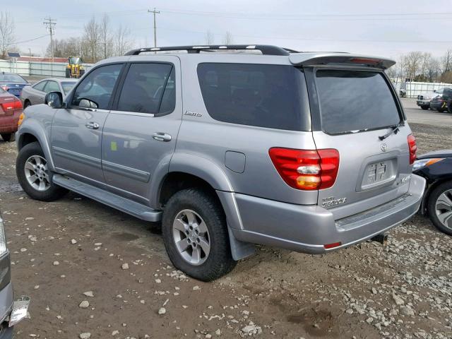 5TDBT48AX2S073087 - 2002 TOYOTA SEQUOIA LI SILVER photo 3