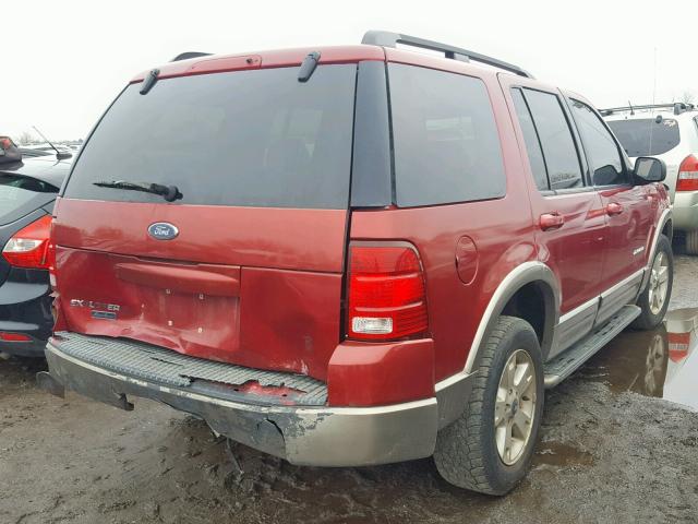 1FMZU74W74UA51962 - 2004 FORD EXPLORER E RED photo 4