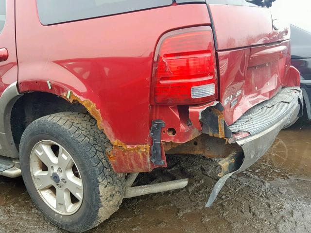 1FMZU74W74UA51962 - 2004 FORD EXPLORER E RED photo 9