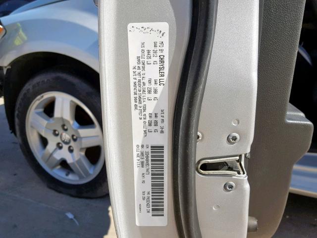 1B3HB48AX9D174473 - 2009 DODGE CALIBER SX SILVER photo 10