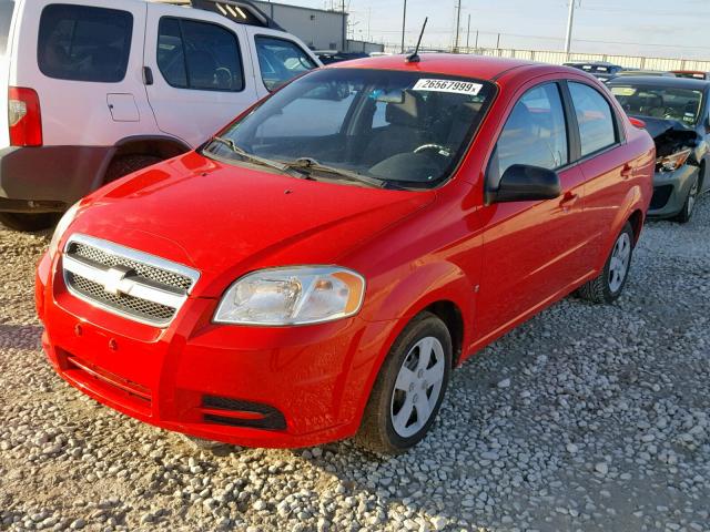 KL1TD56EX9B399204 - 2009 CHEVROLET AVEO LS RED photo 2