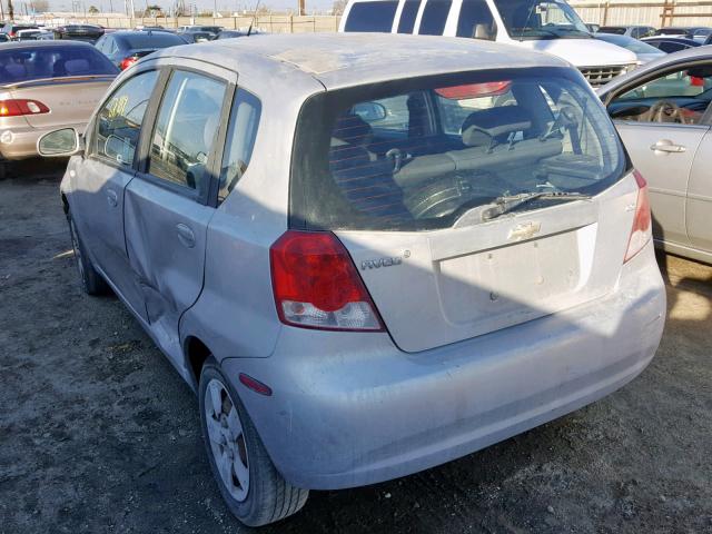 KL1TD66688B024411 - 2008 CHEVROLET AVEO BASE ვერცხლისფერი ფოტო 3